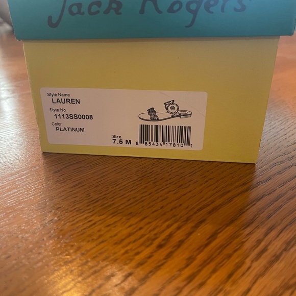 Jack Rogers Lauren 2 Strap Sandal in Platinum - Picture 6 of 8